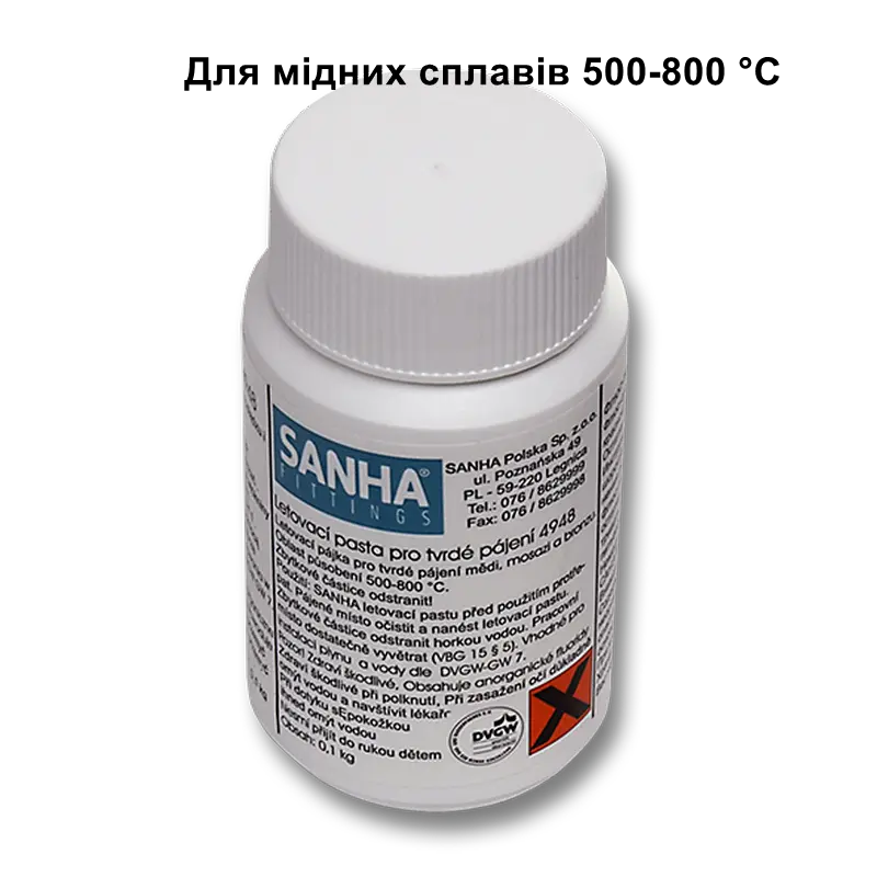 Флюс для паяння мідних сплавів (500-800 °C) SANHA 4948 100 гр